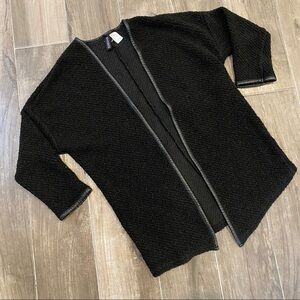 H&M Black Open Front Knit Cardigan